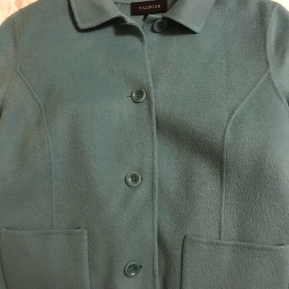 EUC Talbots wool blend button up coat, size 10 - Picture 4 of 5